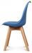Chaise design scandinave bleu roi Keny - Lot de 2 - Photo n°3