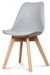 Chaise design scandinave gris ciment Keny - Lot de 2 - Photo n°1