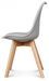 Chaise design scandinave gris ciment Keny - Lot de 2 - Photo n°3