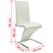 Chaise design simili cuir blanc et pieds métal chromé Théo - Lot de 2 - Photo n°6