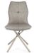 Chaise design simili cuir et pieds acier beige Kowla - Lot de 2 - Photo n°2