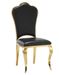 Chaise design simili cuir et pieds doré effet miroir Kouma - Lot de 4 - Photo n°5