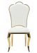 Chaise design simili cuir et pieds doré effet miroir Kouma - Lot de 4 - Photo n°2