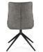 Chaise design simili cuir gris et pieds acier noir Jowka - Lot de 2 - Photo n°4