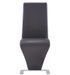 Chaise design simili cuir gris foncé et pieds métal chromé Théo - Lot de 2 - Photo n°2