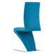 Chaise design simili cuir turquoise et pieds métal chromé Théo - Lot de 2 - Photo n°4