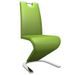 Chaise design simili cuir vert anis et métal chromé Ryx - Lot de 2 - Photo n°2