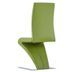 Chaise design simili cuir vert anis et pieds métal chromé Théo - Lot de 2 - Photo n°4
