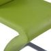 Chaise design simili cuir vert anis et pieds métal chromé Théo - Lot de 2 - Photo n°5