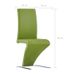 Chaise design simili cuir vert anis et pieds métal chromé Théo - Lot de 2 - Photo n°6