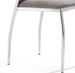 Chaise design tissu gris clair et pieds chromé Surpika - Lot de 4 - Photo n°3