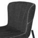 Chaise design tissu gris foncé et pieds métal noir Galia - Photo n°6
