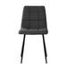 Chaise design tissu gris foncé rembourré et pieds métal noir Livio - Photo n°3
