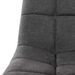 Chaise design tissu gris foncé rembourré et pieds métal noir Livio - Photo n°5
