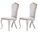 Chaise design velours beige et pieds croisés métal chromé Pina - Lot de 2 - Photo n°1