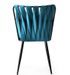 Chaise design velours bleu turquoise et pieds doré Ribaldi - Lot de 2 - Photo n°7