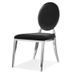 Chaise design velours noir et argent chromé Dayzi - Lot de 2 - Photo n°2