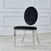 Chaise design velours noir et argent chromé Dayzi - Lot de 2 - Photo n°3