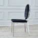 Chaise design velours noir et argent chromé Dayzi - Lot de 2 - Photo n°7