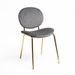 Chaise moderne en velours et métal doré ROBEL - Photo n°1