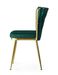 Chaise design velours vert et pieds doré Ribaldi - Lot de 2 - Photo n°2