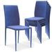 Chaise empilable velours bleu Moda - Lot de 6 - Photo n°1