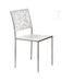 Chaise en ABS blanc et pieds en acier argent Billy - Lot de 4 - Photo n°1