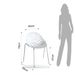 Chaise en ABS blanc et pieds en acier argent Eléanor - Lot de 4 - Photo n°4