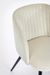 Chaise en acier et en velours blanc Quentin - Lot de 2 - Photo n°4