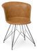 Chaise en acier et simili cuir marron clair Lofi - Lot de 2 - Photo n°1
