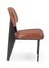 Chaise en acier et simili cuir orange foncé Nania- Lot de 2 - Photo n°7