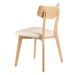 Chaise en bois de chêne et tissu beige clair Bonka - Photo n°2
