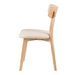 Chaise en bois de chêne et tissu beige clair Bonka - Photo n°3