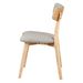 Chaise en bois de chêne et tissu gris clair Bonka - Photo n°3