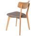 Chaise en bois de chêne et tissu gris clair Reka - Photo n°2