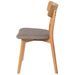 Chaise en bois de chêne et tissu gris clair Reka - Photo n°3
