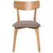Chaise en bois de chêne et tissu gris clair Reka - Photo n°4