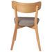 Chaise en bois de chêne et tissu gris clair Reka - Photo n°5