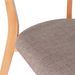 Chaise en bois de chêne et tissu gris clair Reka - Photo n°7