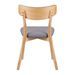 Chaise en bois de chêne et tissu gris foncé Bonka - Photo n°4