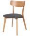 Chaise en bois de chêne et tissu gris foncé Reka - Photo n°1