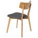 Chaise en bois de chêne et tissu gris foncé Reka - Photo n°2