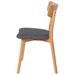 Chaise en bois de chêne et tissu gris foncé Reka - Photo n°3