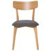 Chaise en bois de chêne et tissu gris foncé Reka - Photo n°4