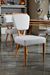 Chaise en bois de chêne et tissu lin crème Karny - Lot de 2 - Photo n°3