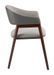 Chaise en bois de frêne couleur noyer et simili tissu gris Gaby - Photo n°3