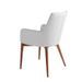 Chaise en bois de frêne et tissu blanc Boris - Lot de 2 - Photo n°4