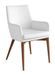 Chaise en bois de frêne et tissu blanc Boris - Lot de 2 - Photo n°1