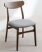 Chaise en bois marron et tissu gris Klouda - Photo n°1