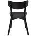 Chaise en bois massif noir et tissu noir Reka - Photo n°5